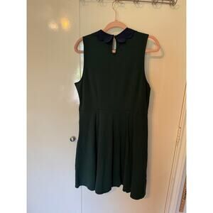 Navy and Green Sleeveless Dress Modcloth XL Peter Pan Collar
